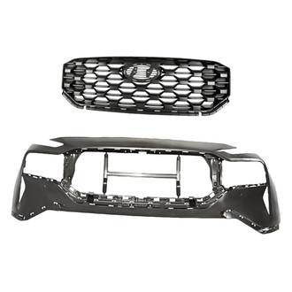 Replacement - 2-Piece (Front Bumper Cover, Grille) (Standard Line)