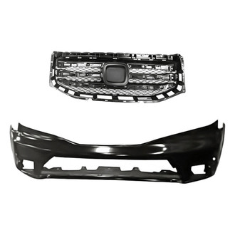 Replacement - 2-Piece (Front Bumper Cover, Grille) (Standard Line)
