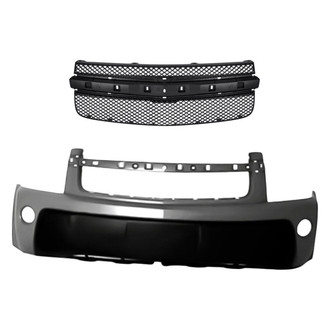 Replacement - 2-Piece (Front Bumper Cover, Grille)