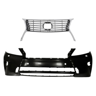 Replacement - 2-Piece (Front Bumper Cover, Grille) (CAPA Certified)