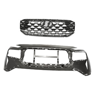 Replacement - 2-Piece (Front Bumper Cover, Grille) (CAPA Certified)