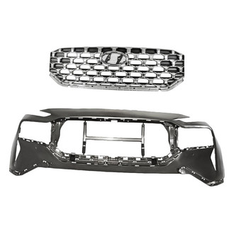Replacement - 2-Piece (Front Bumper Cover, Grille) (CAPA Certified)