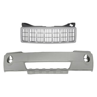 Replacement - 2-Piece (Front Bumper Cover, Grille)