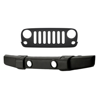 Replacement - 2-Piece (Front Bumper Cover, Grille) (CAPA Certified)