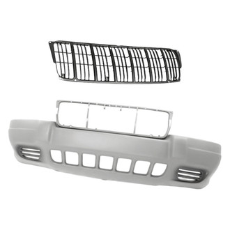 Replacement - 2-Piece (Front Bumper Cover, Grille)
