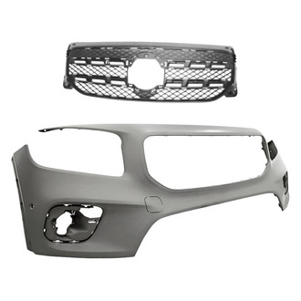 Replacement - 2-Piece (Front Bumper Cover, Grille) (Standard Line)