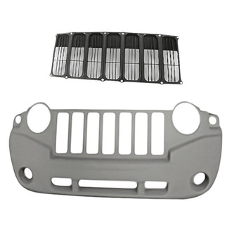 Replacement - 2-Piece (Front Bumper Cover, Grille) (Standard Line)