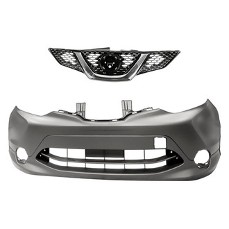 Replacement - 2-Piece (Front Bumper Cover, Grille) (CAPA Certified)