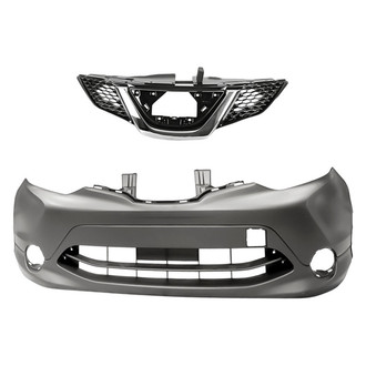 Replacement - 2-Piece (Front Bumper Cover, Grille) (CAPA Certified)