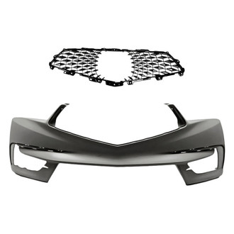 Replacement - 2-Piece (Front Bumper Cover, Grille) (CAPA Certified)