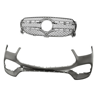 Replacement - 2-Piece (Front Bumper Cover, Grille) (Standard Line)