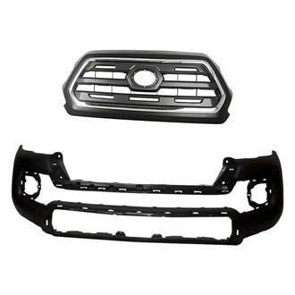 Replacement - 2-Piece (Front Bumper Cover, Grille) (CAPA Certified)