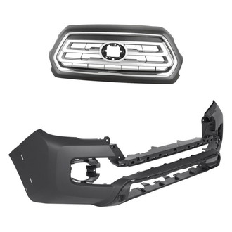 Replacement - 2-Piece (Front Bumper Cover, Grille) (CAPA Certified)