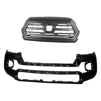Replacement - 2-Piece (Front Bumper Cover, Grille) (CAPA Certified)