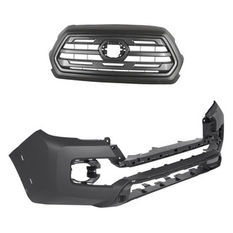 Replacement - 2-Piece (Front Bumper Cover, Grille) (CAPA Certified)