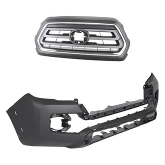 Replacement - 2-Piece (Front Bumper Cover, Grille) (CAPA Certified)