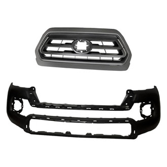 Replacement - 2-Piece (Front Bumper Cover, Grille) (CAPA Certified)