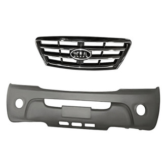 Replacement - 2-Piece (Front Bumper Cover, Grille) (Standard Line)