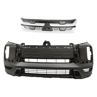 Replacement - 2-Piece (Front Bumper Cover, Grille) (Standard Line)