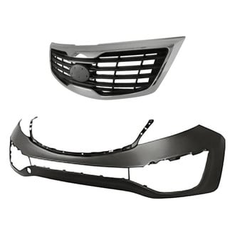 Replacement - 2-Piece (Front Bumper Cover, Grille) (Standard Line)