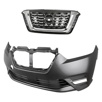 Replacement - 2-Piece (Front Bumper Cover, Grille) (Standard Line)