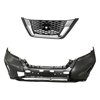 Replacement - 2-Piece (Front Bumper Cover, Grille) (Standard Line)