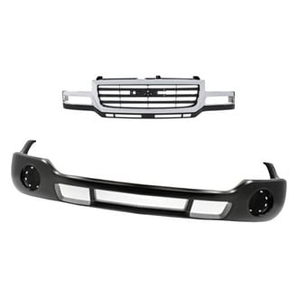 Replacement - 2-Piece (Front Bumper Cover, Grille)