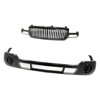 Replacement - 2-Piece (Front Bumper Cover, Grille)