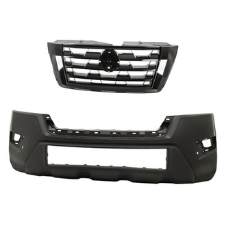 Replacement - 2-Piece (Front Bumper Cover, Grille) (Standard Line)