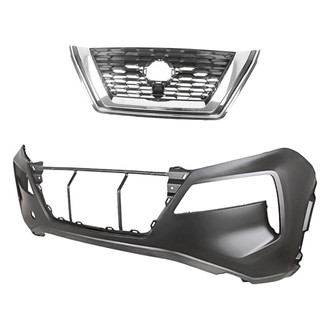 Replacement - 2-Piece (Front Bumper Cover, Grille) (Standard Line)