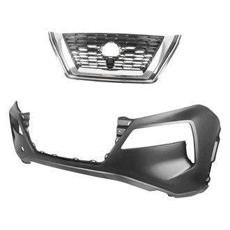 Replacement - 2-Piece (Front Bumper Cover, Grille) (Standard Line)