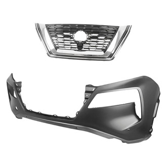 Replacement - 2-Piece (Front Bumper Cover, Grille) (Standard Line)