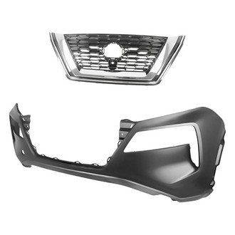 Replacement - 2-Piece (Front Bumper Cover, Grille) (Standard Line)