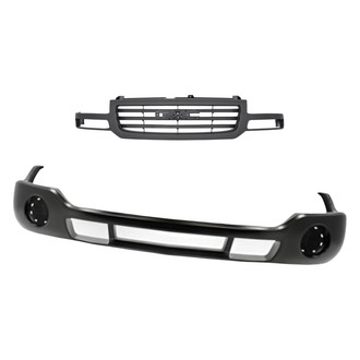 Replacement - 2-Piece (Front Bumper Cover, Grille)