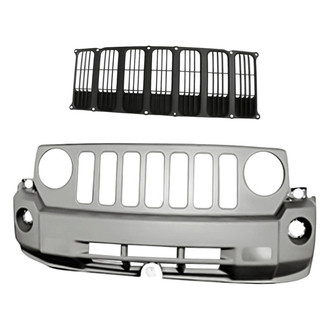 Replacement - 2-Piece (Front Bumper Cover, Grille) (CAPA Certified)