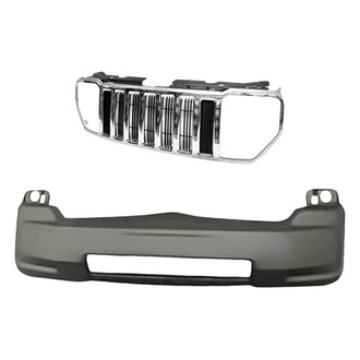 Replacement - 2-Piece (Front Bumper Cover, Grille) (CAPA Certified)