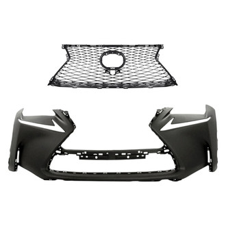 Replacement - 2-Piece (Front Bumper Cover, Grille) (CAPA Certified)