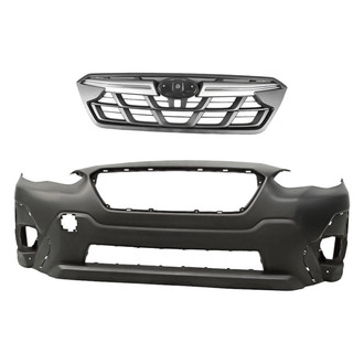 Replacement - 2-Piece (Front Bumper Cover, Grille)