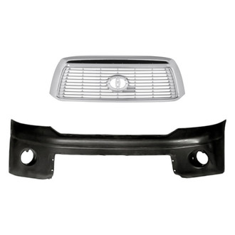 Replacement - 2-Piece (Front Bumper Cover, Grille) (CAPA Certified)