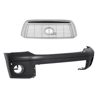 Replacement - 2-Piece (Front Bumper Cover, Grille) (CAPA Certified)