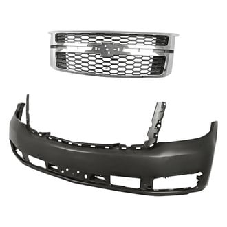 Replacement - 2-Piece (Front Bumper Cover, Grille)