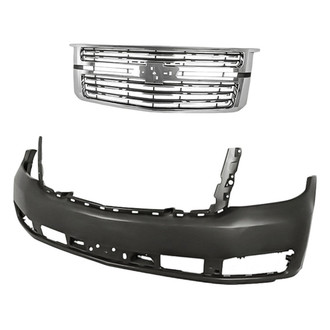Replacement - 2-Piece (Front Bumper Cover, Grille) (CAPA Certified)