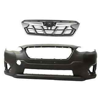 Replacement - 2-Piece (Front Bumper Cover, Grille) (CAPA Certified)