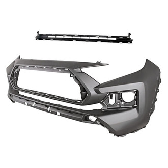 Replacement - 2-Piece (Front Bumper Cover, Grille)