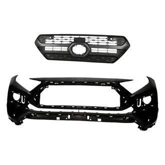 Replacement - 2-Piece (Front Bumper Cover, Grille) (Standard Line)