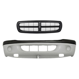 Replacement - 2-Piece (Front Bumper Cover, Grille) (Standard Line)