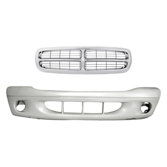 Replacement - 2-Piece (Front Bumper Cover, Grille) (Standard Line)