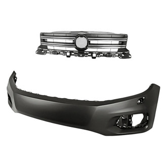 Replacement - 2-Piece (Front Bumper Cover, Grille) (Standard Line)