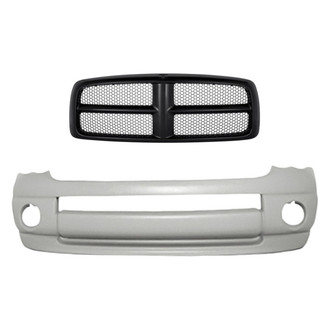 Replacement - 2-Piece (Front Bumper Cover, Grille) (Standard Line)