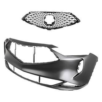 Replacement - 2-Piece (Front Bumper Cover, Grille) (Standard Line)